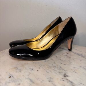 Talbots Heels Size 6 M black Patent Leather shoes